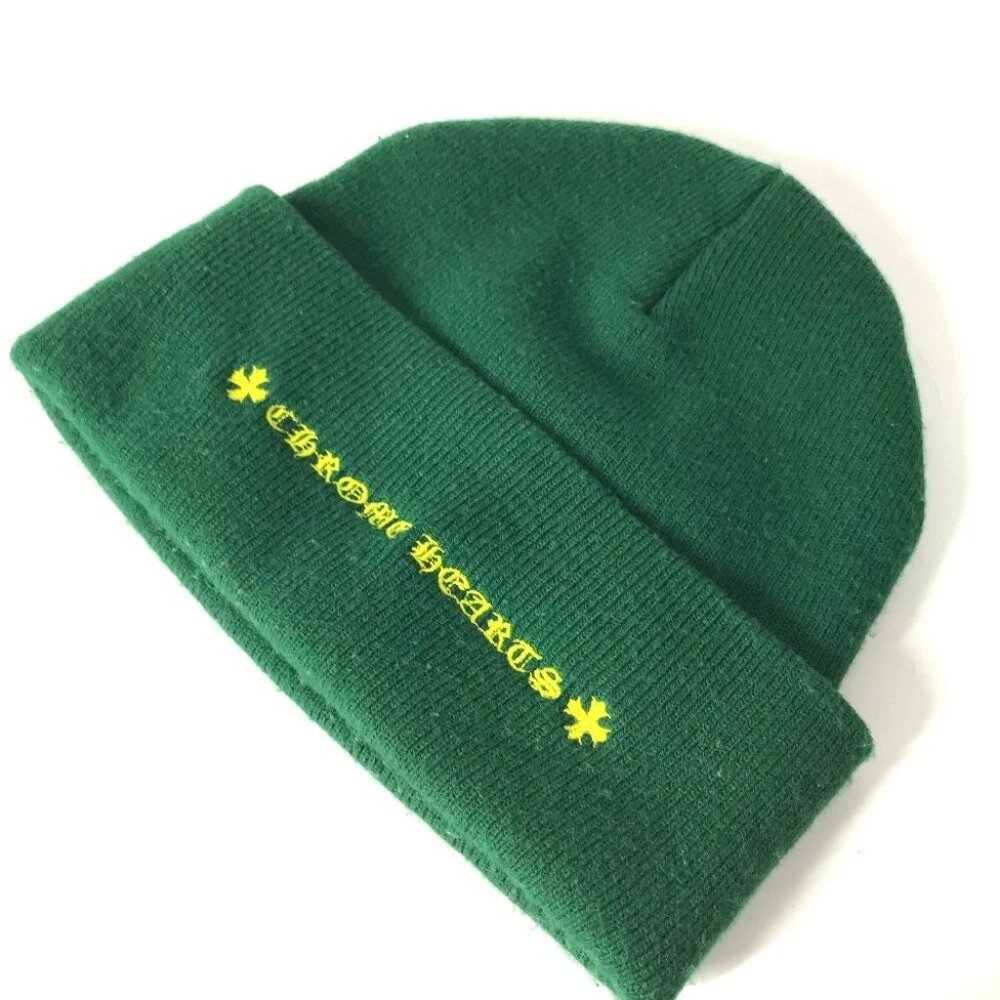 CHROME HEARTS Matty Boy beanie hat knit hat knit cap Knit hat acrylic Green - Picture 4 of 10